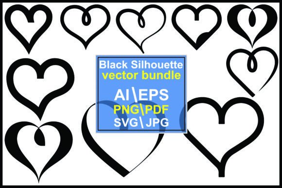 Black Heart Shapes: Bold Graphics & Illustrations