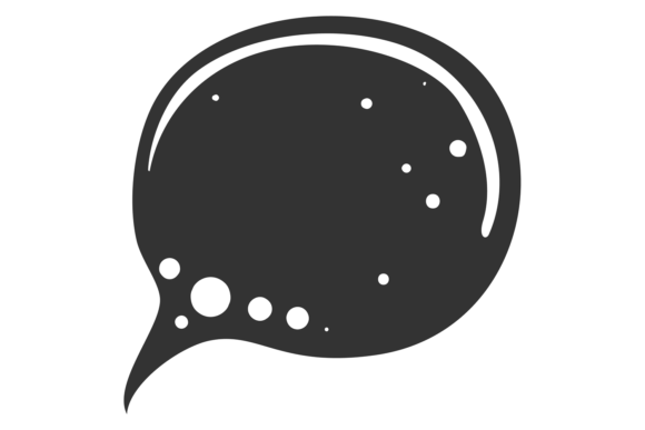 Black Speech Bubble Graphics for Decorative Elements