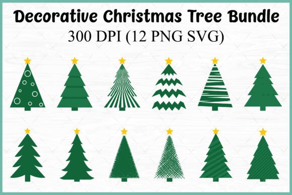 Christmas Tree SVG Bundle: Graphics & Illustrations