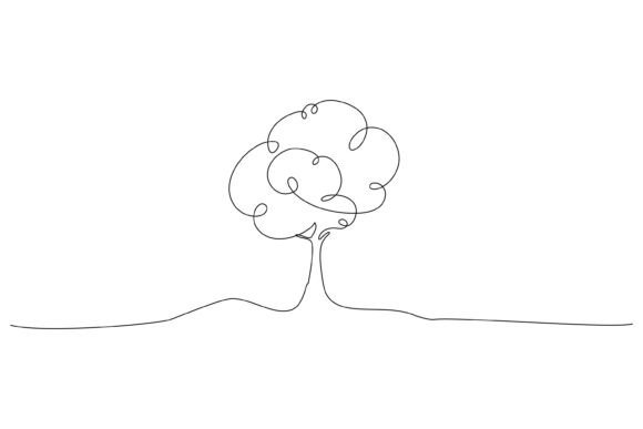 Continuous Line Tree: Graphics & Illustrations