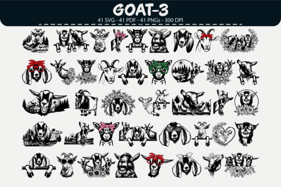 Goat Vector Clipart: 41 Graphics & Illustrations