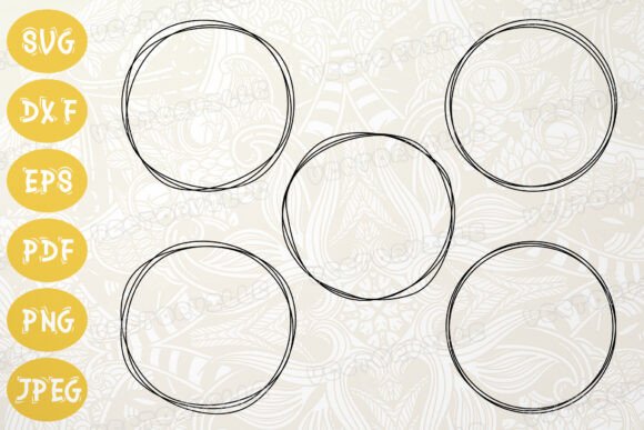 Hand-Drawn Circle Frame SVG Bundle Graphics