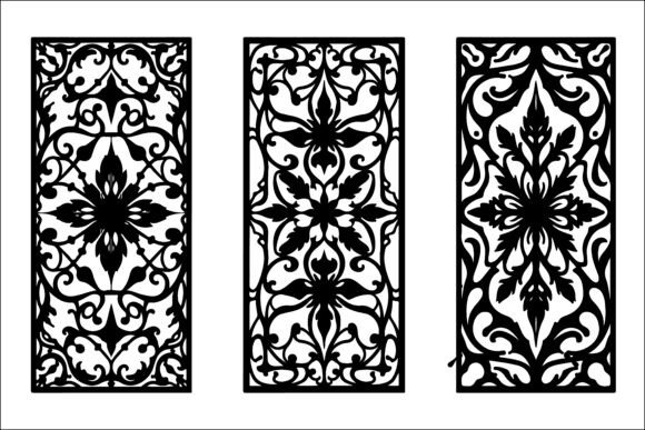 Intricate Laser-Cut Panels: Graphics and Illustrations