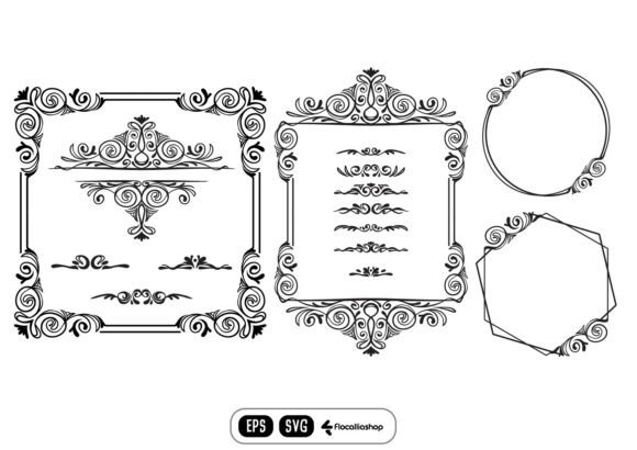 Luxury Ornamental Corners and Dividers: Premium Graphics