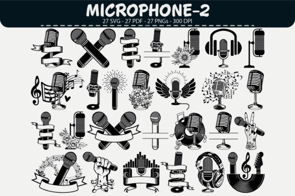 Microphone Vector Clipart: 27 Graphics & Illustrations