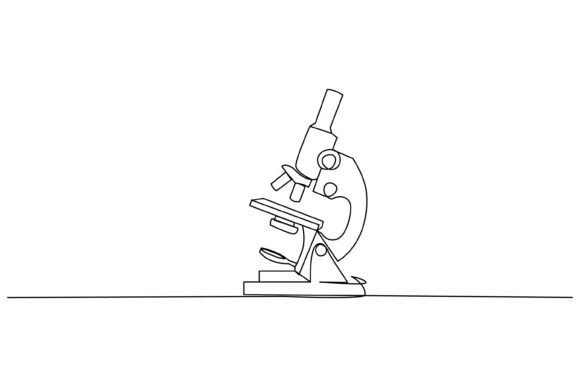 Microscope Line Art: Graphics & Illustrations