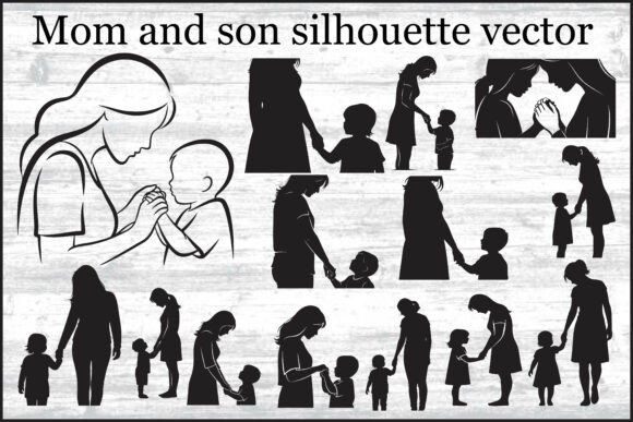 Mother and Son Silhouette Graphics Review