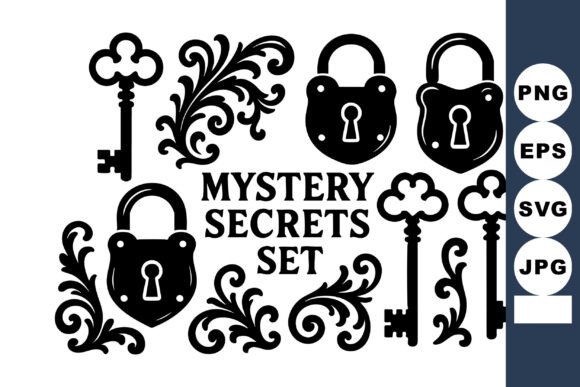Mystery Secrets Vintage Keys: Graphics & Illustrations
