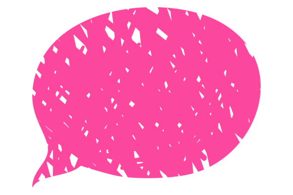 Pink Scribble Bubble Graphics & Decorative Elements