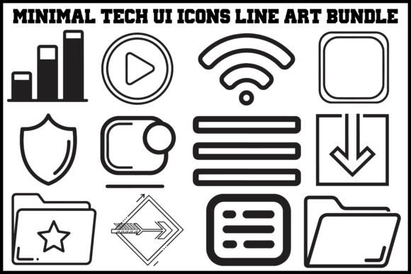 Review: Minimal Tech UI Icons Line Art Bundle