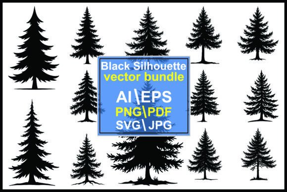 Review: Pine Trees Silhouette Clipart Bundle