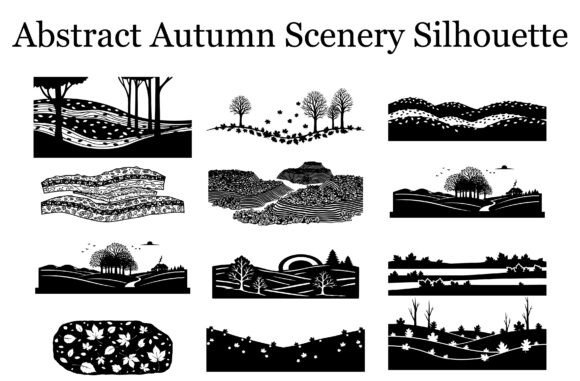 Reviewing Autumn Fall Leaves Landscape Silhouette