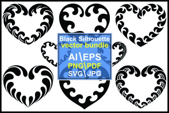 Silhouette Ornamental Heart Graphics & Illustrations