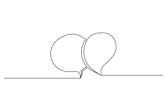 Speech Bubble One Continuous: Graphics & Illustrations
