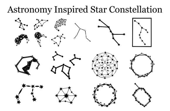 Stars and Constellation Silhouette Graphics