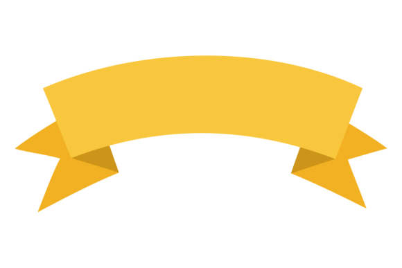 Yellow Banner Flag Graphics & Decorative Elements